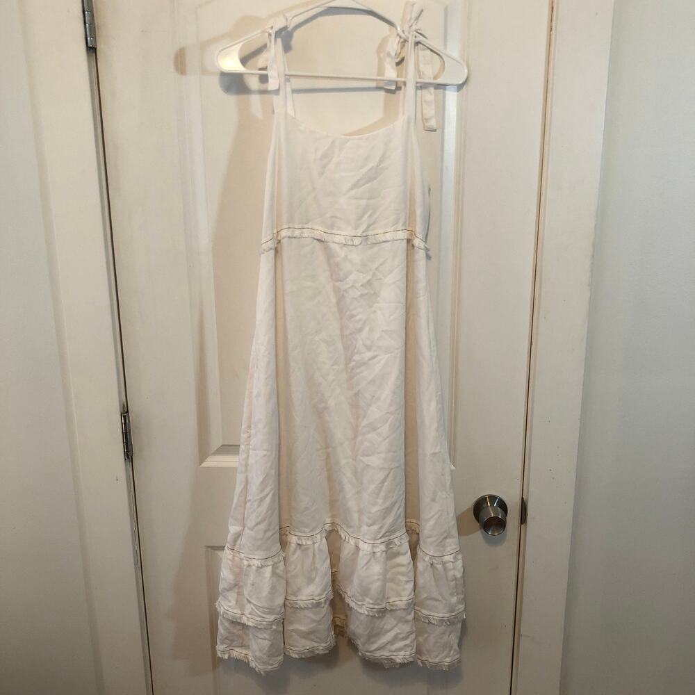 Jessica Johnson Women's Dress White Tiered Midi Clare Size XS NWT's $298 NEW